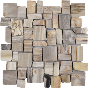 Cubic Fossil Wood Stone Mosaic - stone tile
